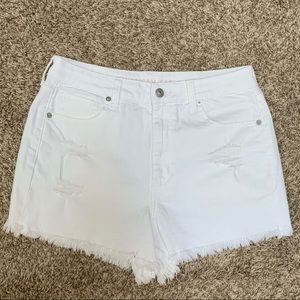 American Eagle White Mom Short Jean Shorts